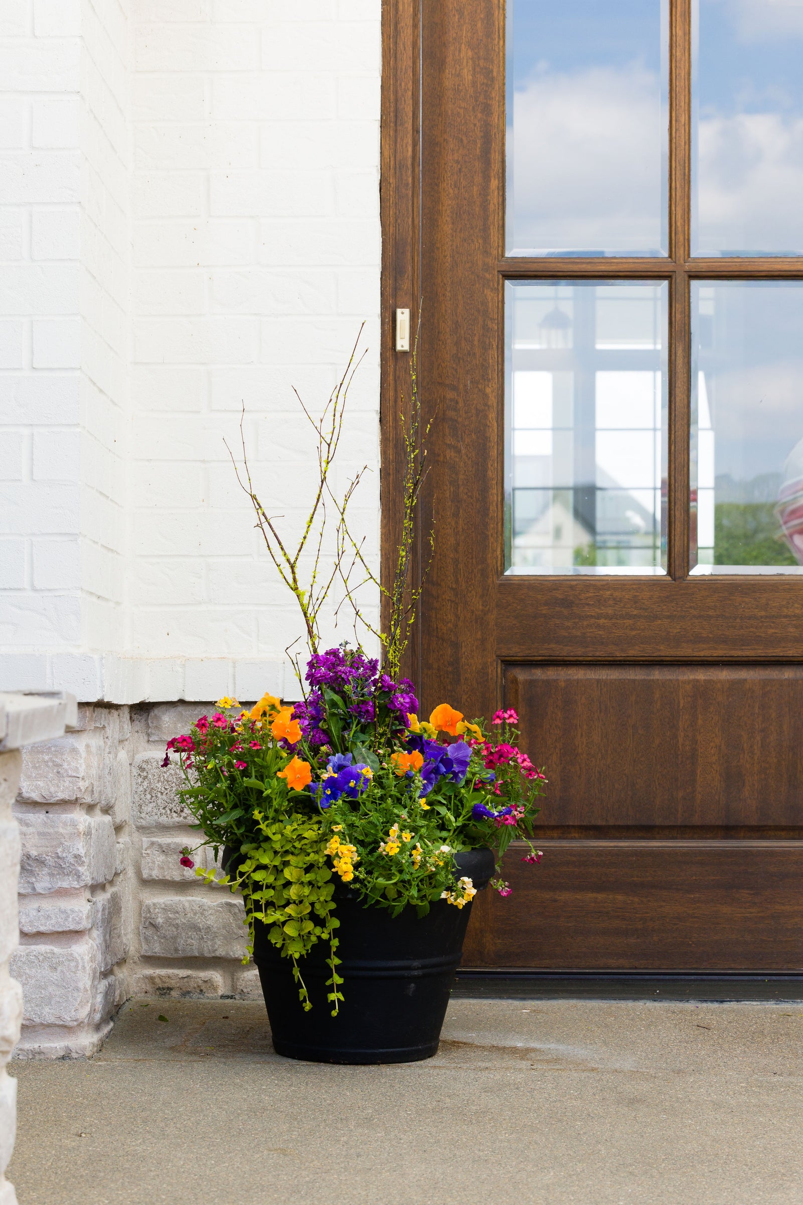 Orange Crush - Medium Porch Pot