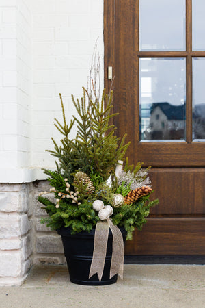 Frosted Forest - Medium Porch Pot