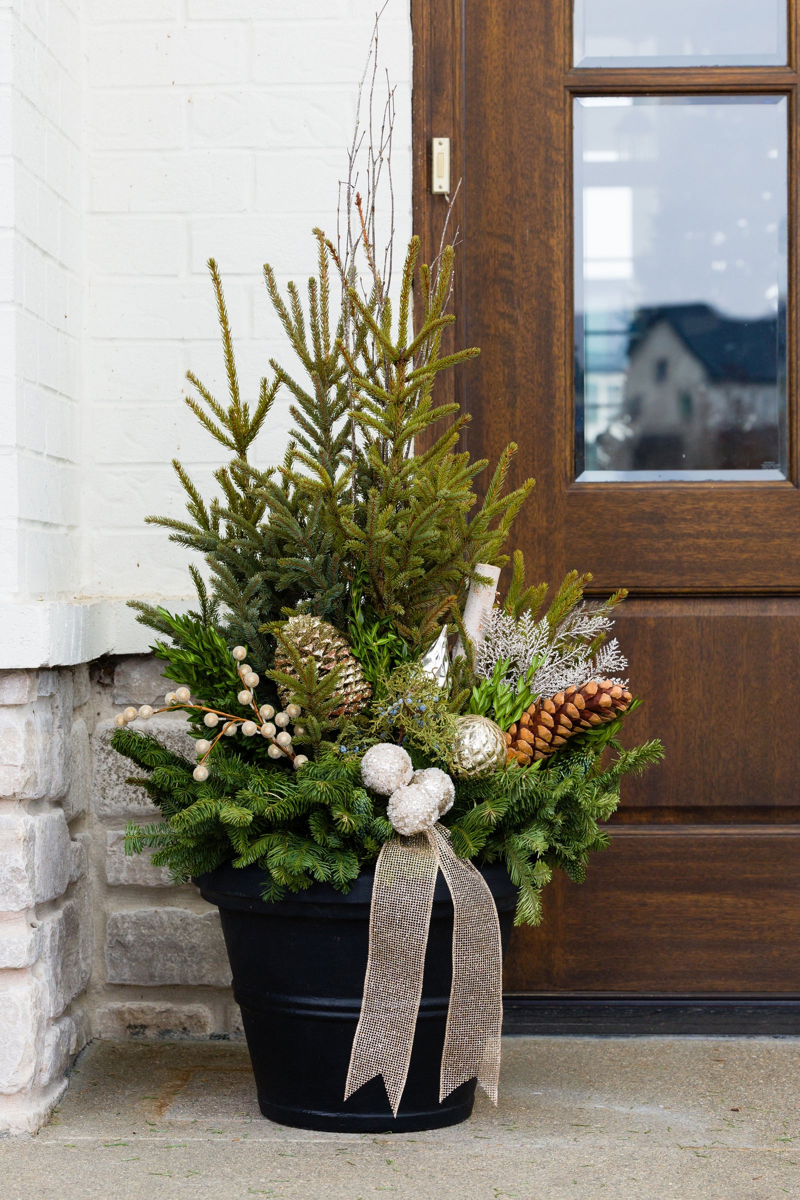 Frosted Forest - Medium Porch Pot