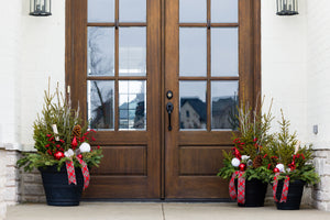 Crimson Cheer - Large Porch Pot